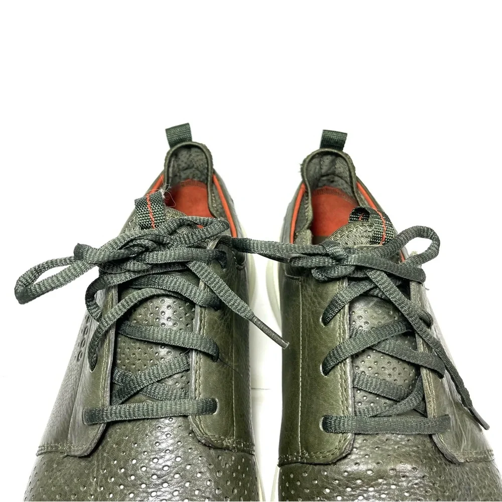 Ecco Transit Mens‎ Sneakers Size 46 US 12-12.5 Green Leather Casual Shoes